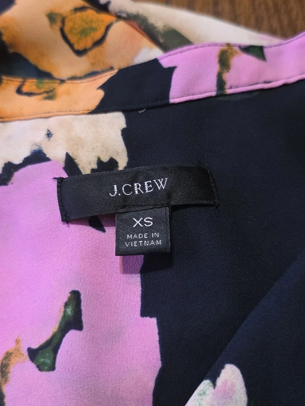 J.Crew Drapey Cap Sleeve Top Black Multicolor Size XS